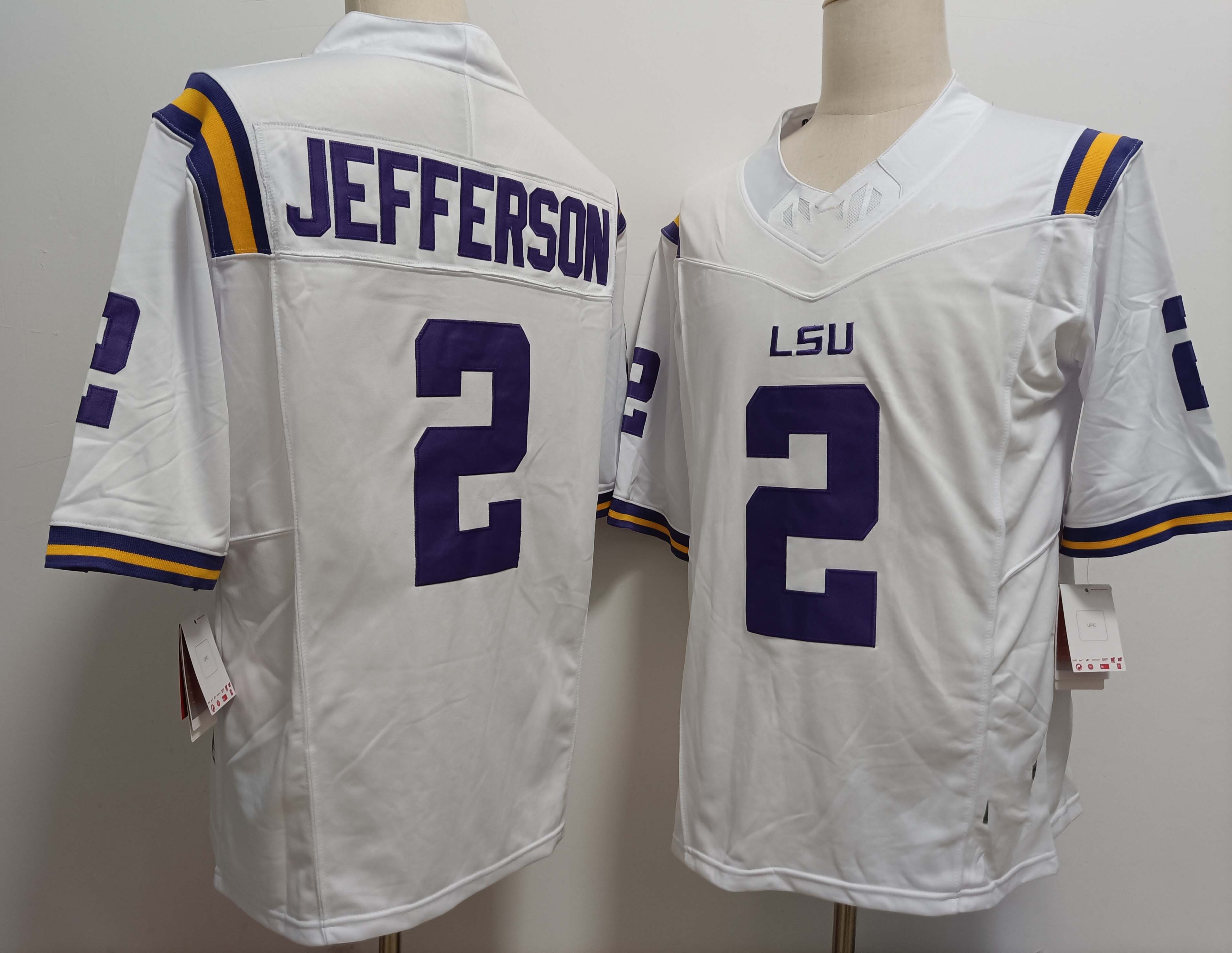 Custom #2 White College Shirt Top
