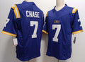 Custom #7 Purple College Shirt Top