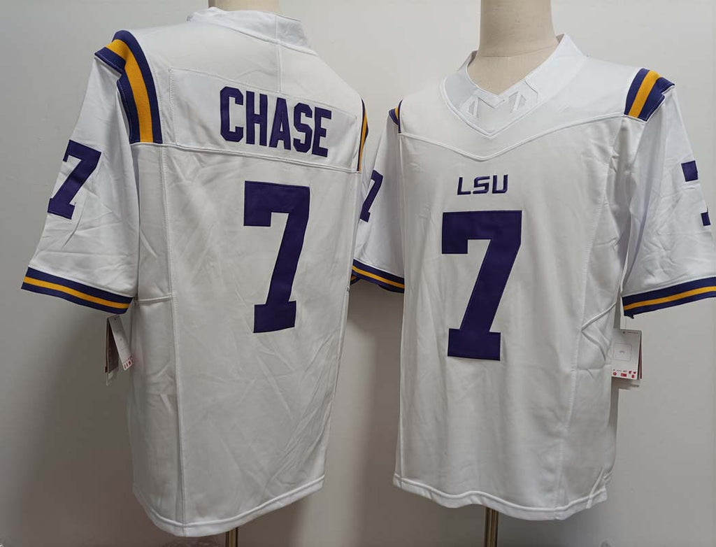 Custom #7 White College Shirt Top