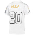 Custom #20 White 2020 Championship College Shirt Top