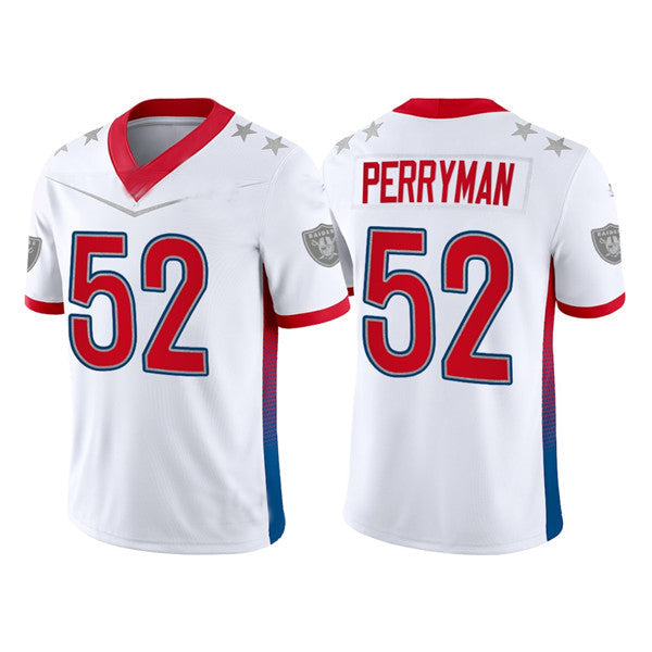 Custom #52 White 2022 LV Football Shirt Top