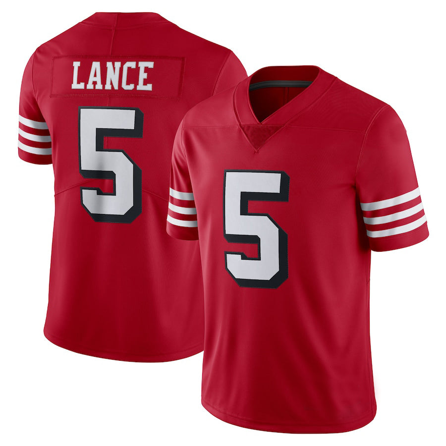 Custom #5 Black 2022 SF Football Shirt Top