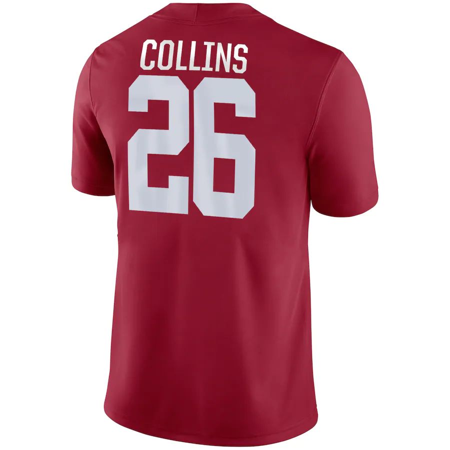 Custom #26 Crimson College Shirt Top