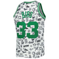 Custom #33 White 1985 BOS Basketball Shirt Top