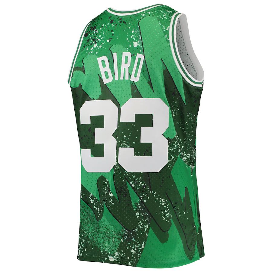 Custom #33 Green 1985 BOS Basketball Shirt Top