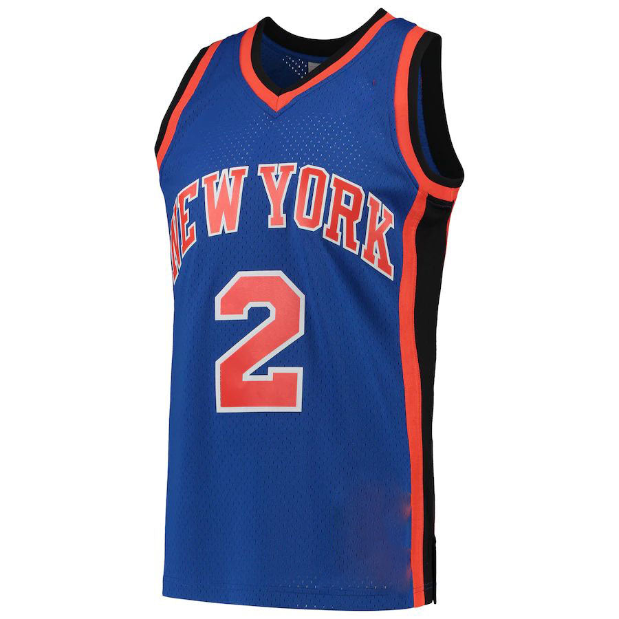 Custom #2 Blue 1998 NYK Basketball Shirt Top