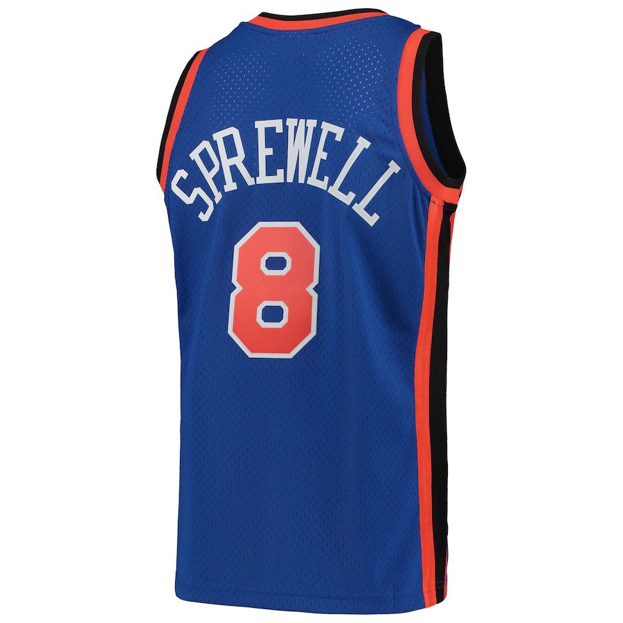 Custom #8 Blue 1998 NYK Basketball Shirt Top