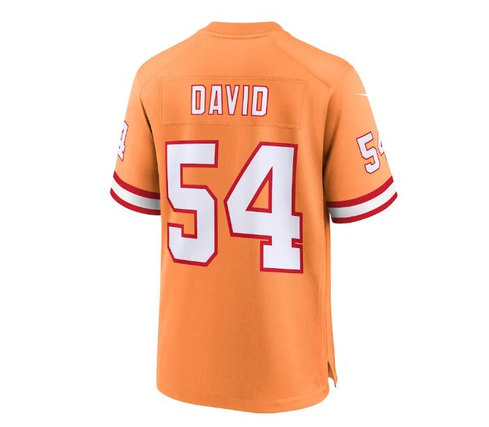 Custom #54 Orange Throwback TB Football Shirt Top