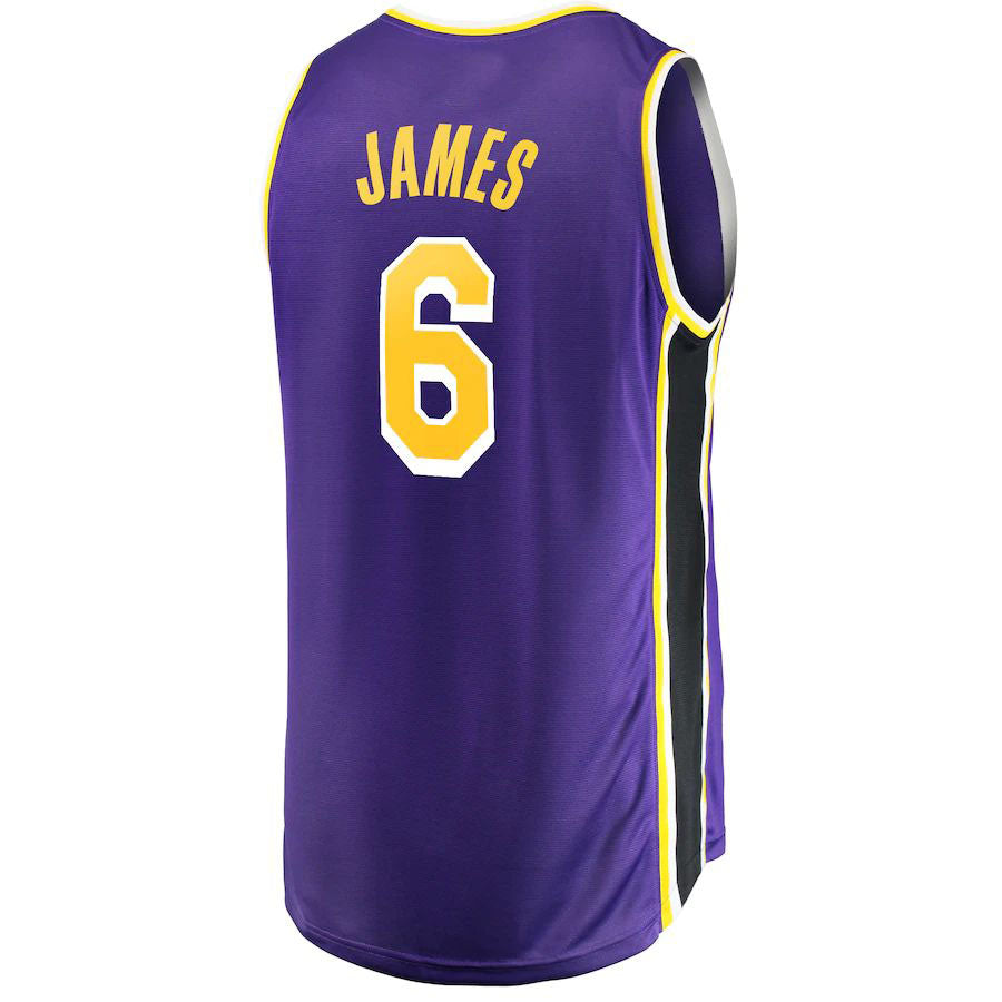 Custom #6 Purple 2021 LAL Basketball Shirt Top