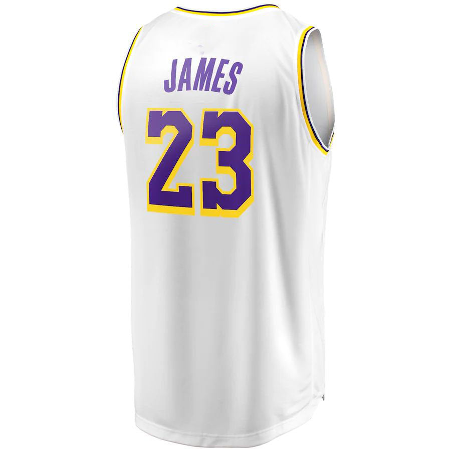 Custom #23 White LAL Basketball Shirt Top