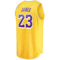 Custom #23 Gold LAL Basketball Shirt Top