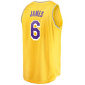 Custom #6 Gold 2021 LAL Basketball Shirt Top