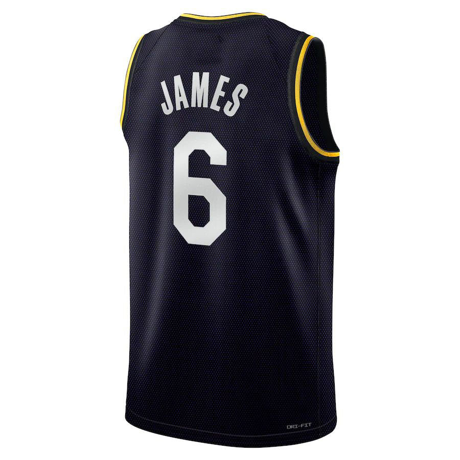 Custom #6 Black 2022 LAL Basketball Shirt Top