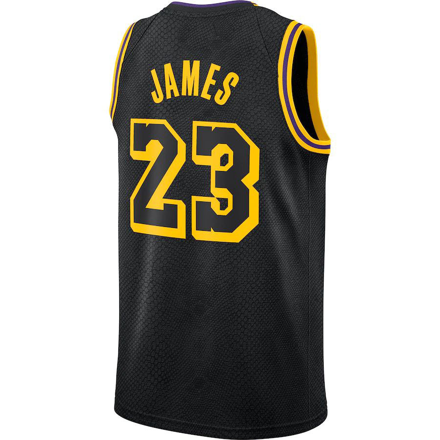 Custom #23 Black LAL Basketball Shirt Top
