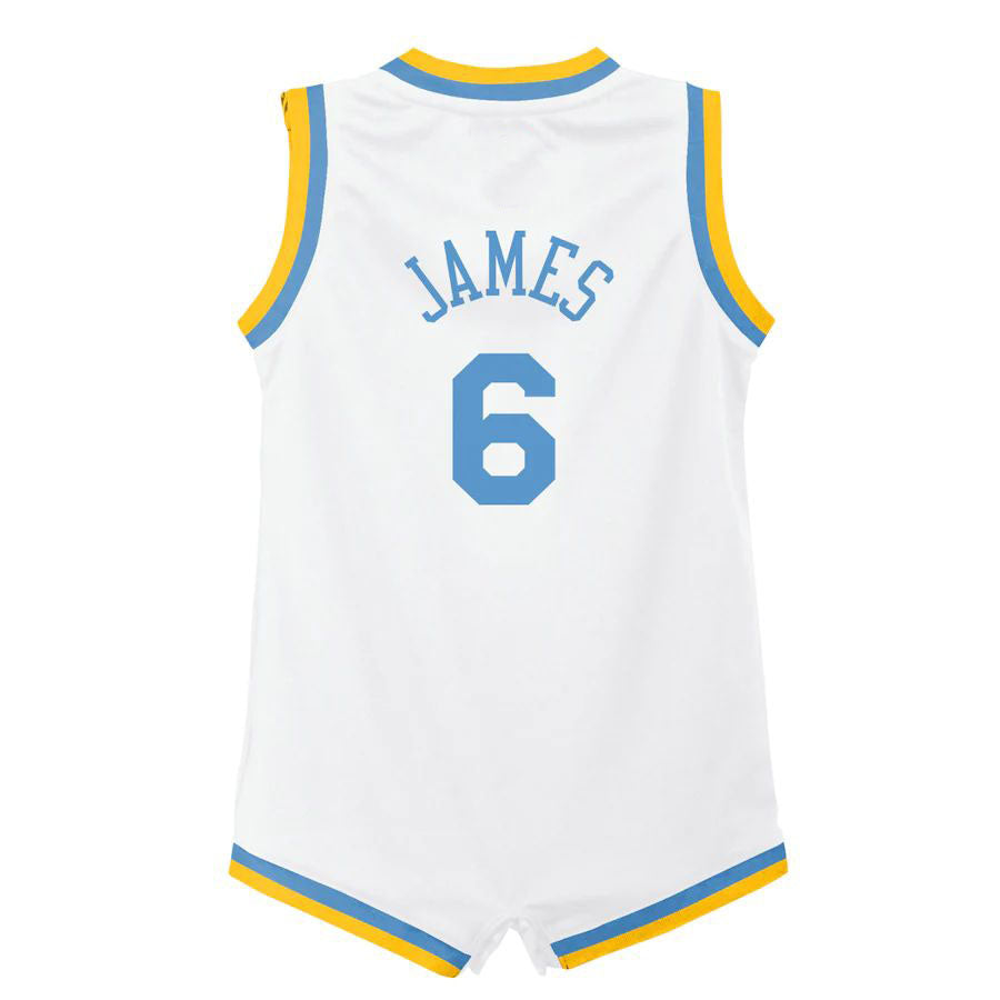 Custom #6 White 2022 LAL Basketball Shirt Top