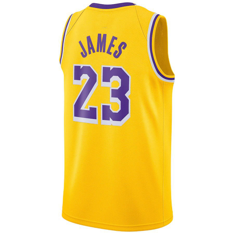 Custom #23 Gold LAL Basketball Shirt Top