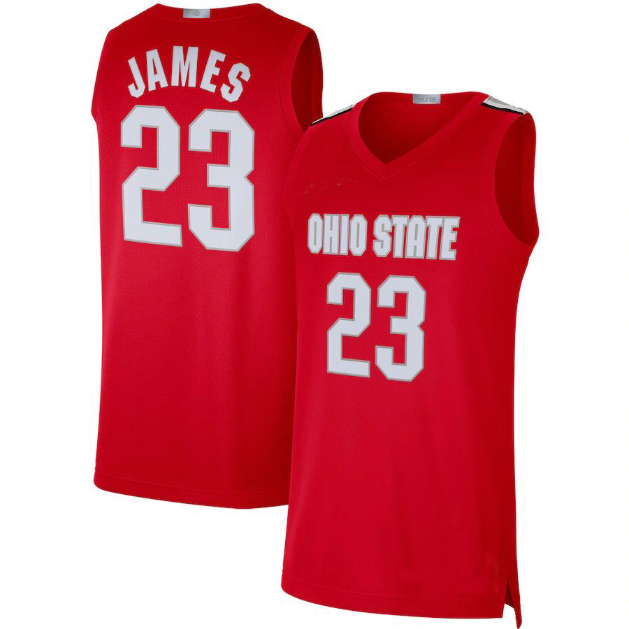 Custom #23 Scarlet Basketball Shirt Top