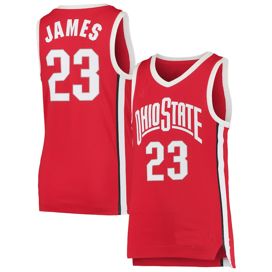 Custom #23 Scarlet Basketball Shirt Top