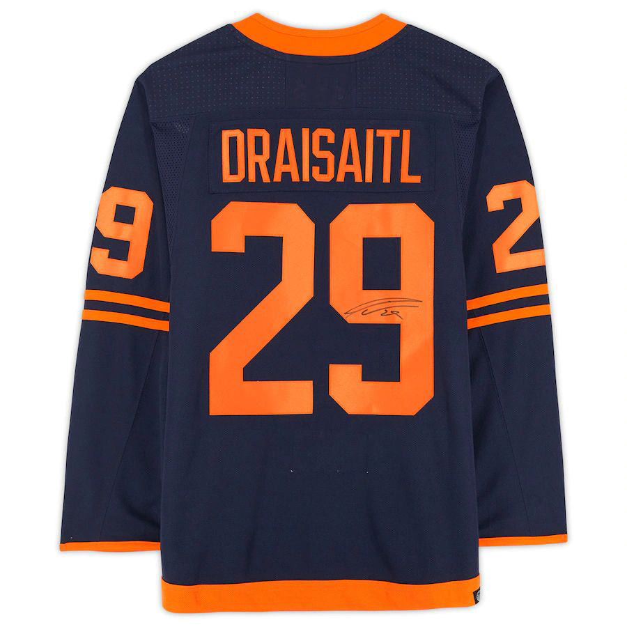 Custom #29 Navy EDM Hockey Shirt Top