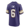 Custom #6 Purple MIN Football Shirt Top