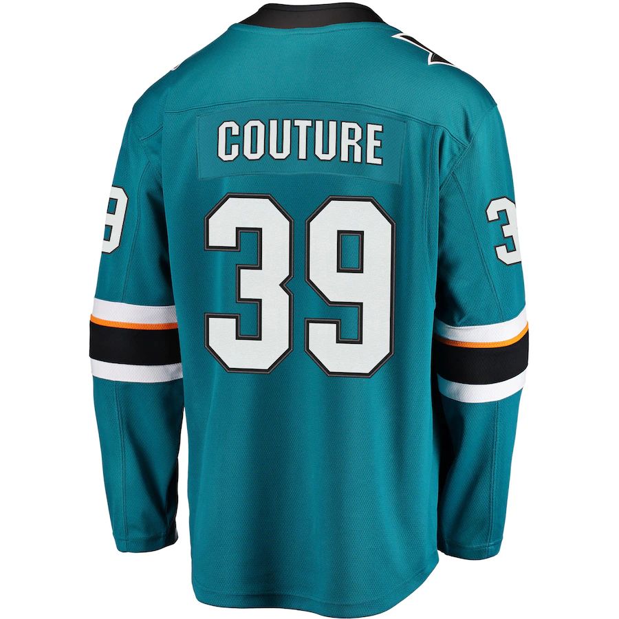 Custom #39 Teal 2021 SJS Hockey Shirt Top