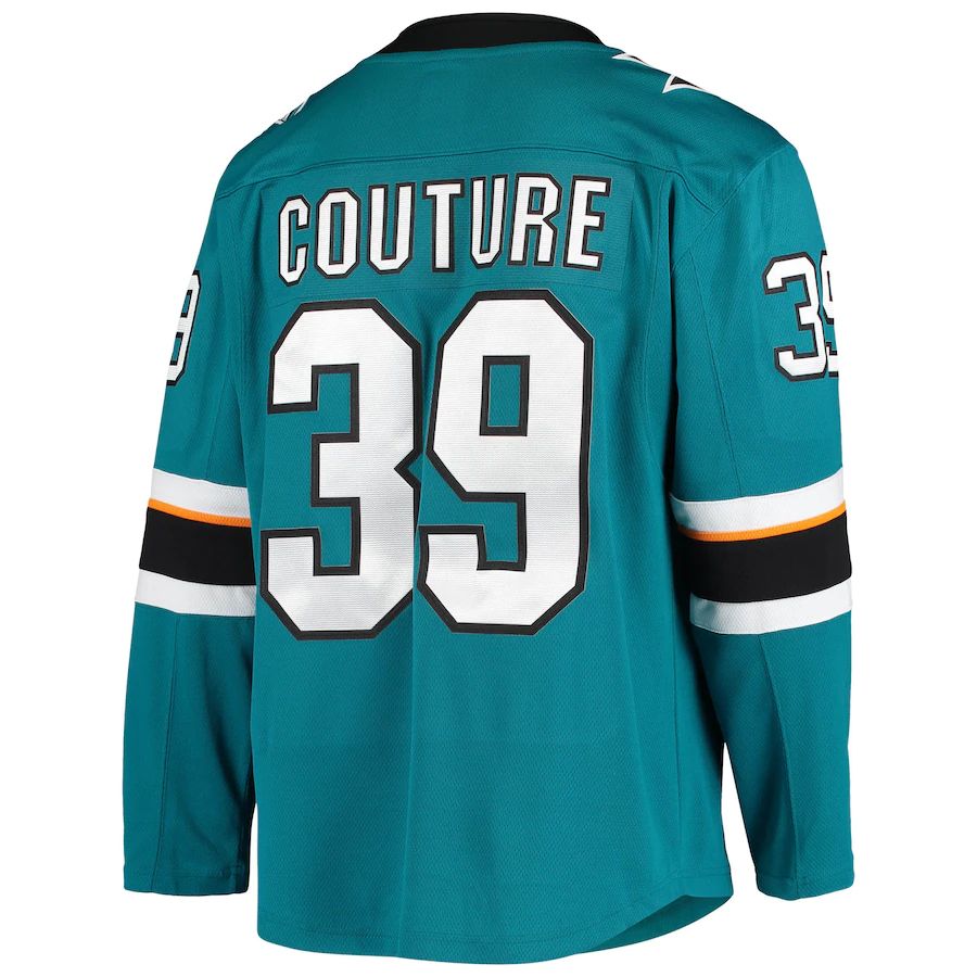 Custom #39 Teal SJS Hockey Shirt Top