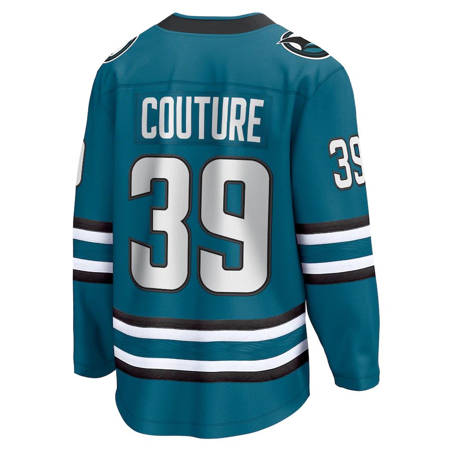 Custom #39 Teal SJS Hockey Shirt Top