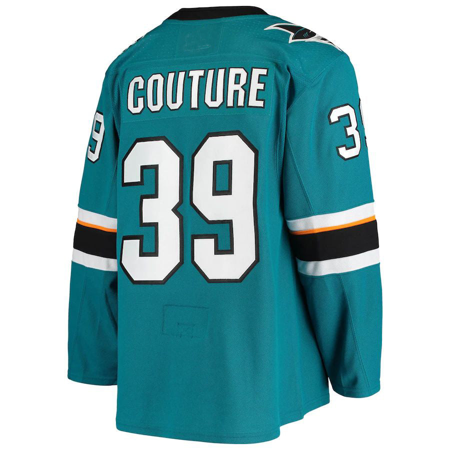 Custom #39 Teal SJS Hockey Shirt Top