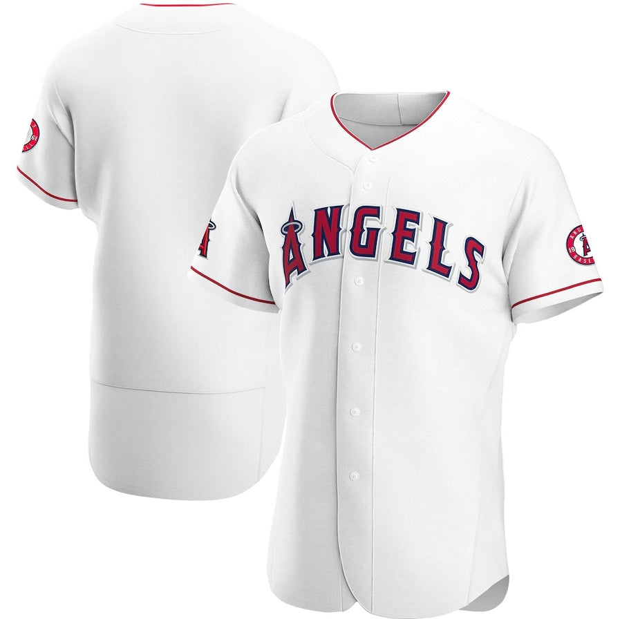 Custom White LAA Baseball Shirt Top