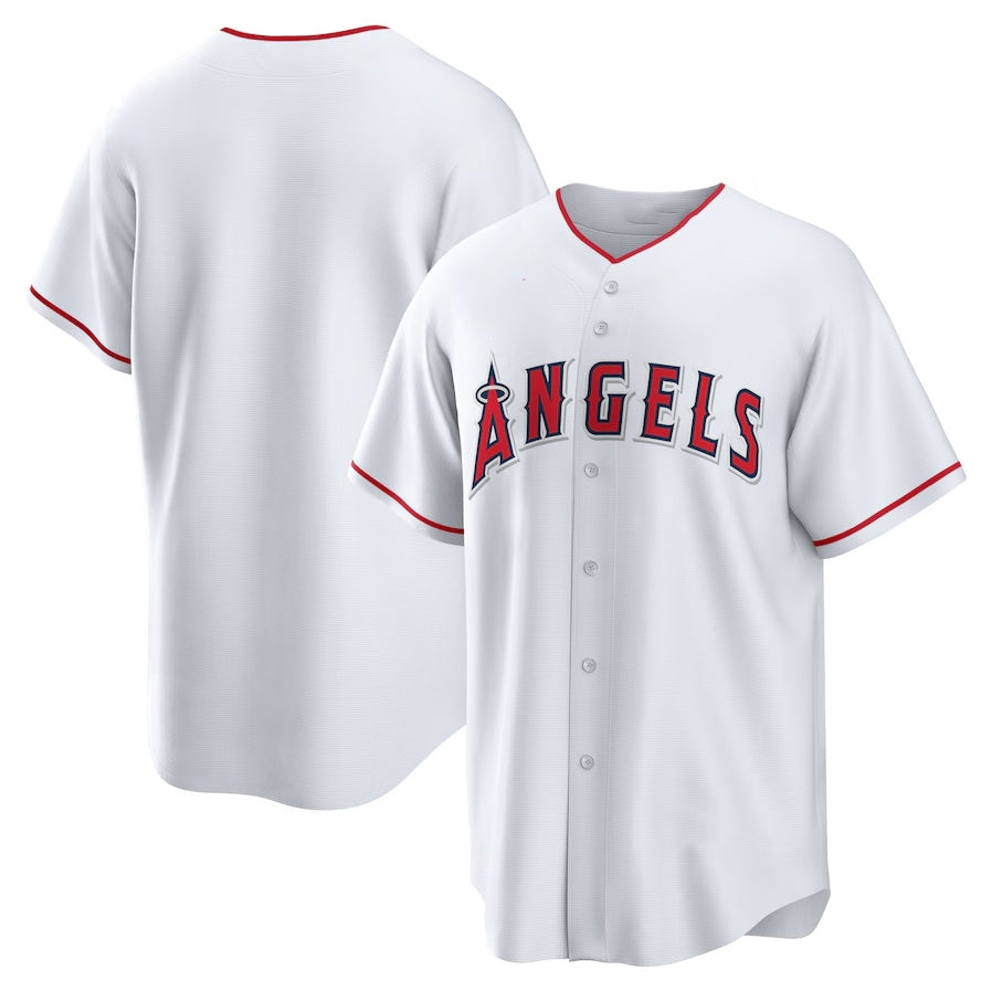 Custom White LAA Baseball Shirt Top