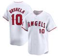 Custom #10 White LAA Baseball Shirt Top