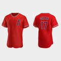 Custom #17 Red 2020 LAA Baseball Shirt Top