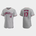 Custom #17 Gray 2020 LAA Baseball Shirt Top