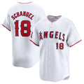 Custom #18 White LAA Baseball Shirt Top