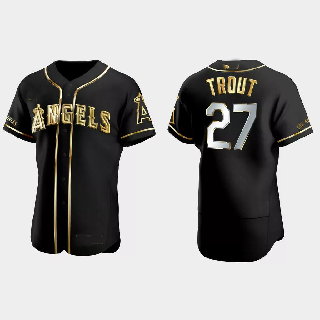 Custom #27 Black LAA Baseball Shirt Top
