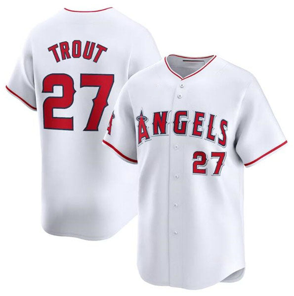 Custom #27 White LAA Baseball Shirt Top