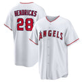 Custom #28 White LAA Baseball Shirt Top