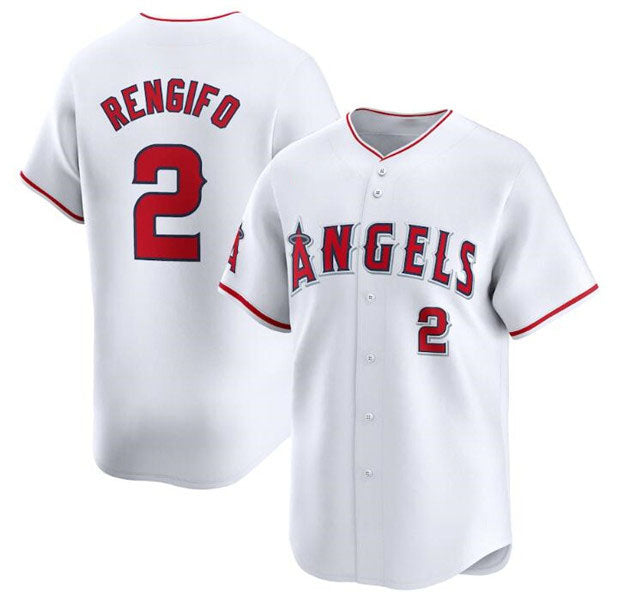 Custom #2 White LAA Baseball Shirt Top