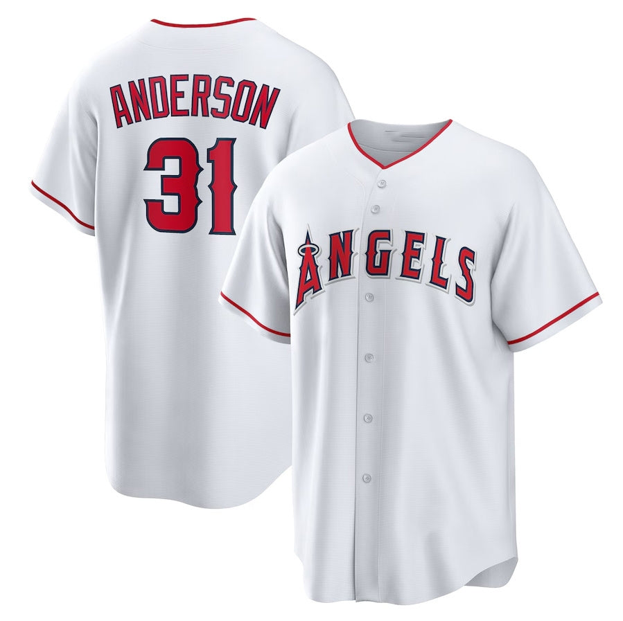 Custom #31 White LAA Baseball Shirt Top