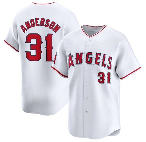 Custom #31 White LAA Baseball Shirt Top