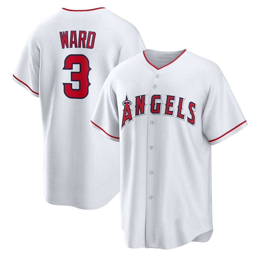 Custom #3 White LAA Baseball Shirt Top