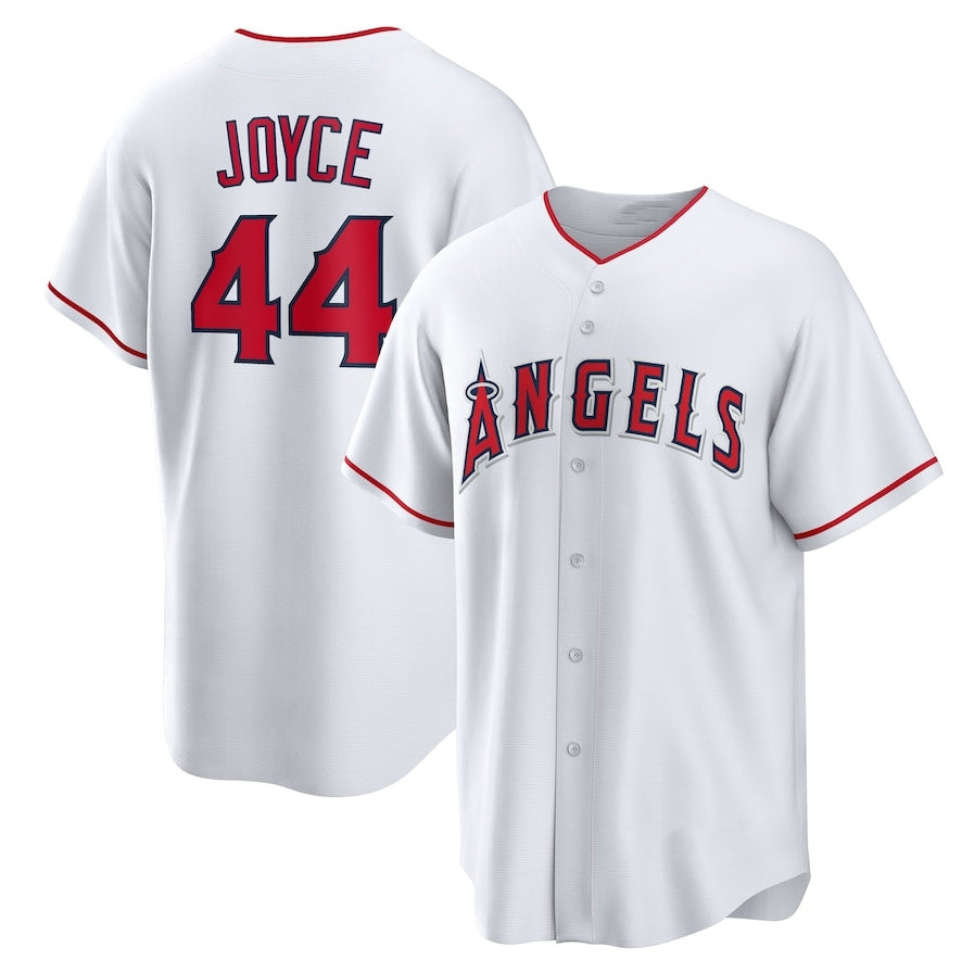 Custom #44 White LAA Baseball Shirt Top