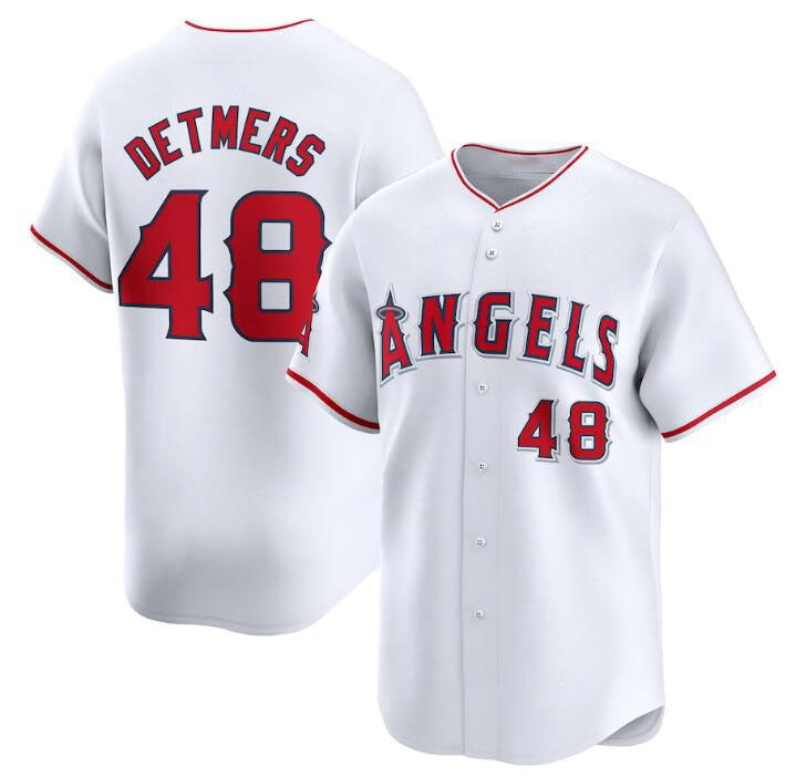 Custom #48 White LAA Baseball Shirt Top
