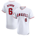 Custom #6 White LAA Baseball Shirt Top
