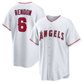 Custom #6 White LAA Baseball Shirt Top