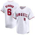 Custom #6 White LAA Baseball Shirt Top