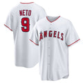 Custom #9 White LAA Baseball Shirt Top