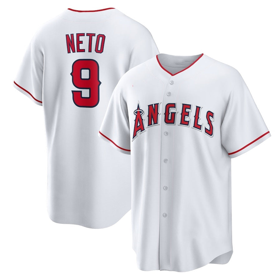 Custom #9 White LAA Baseball Shirt Top