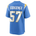 Custom #57 Powder Blue LAC Football Shirt Top