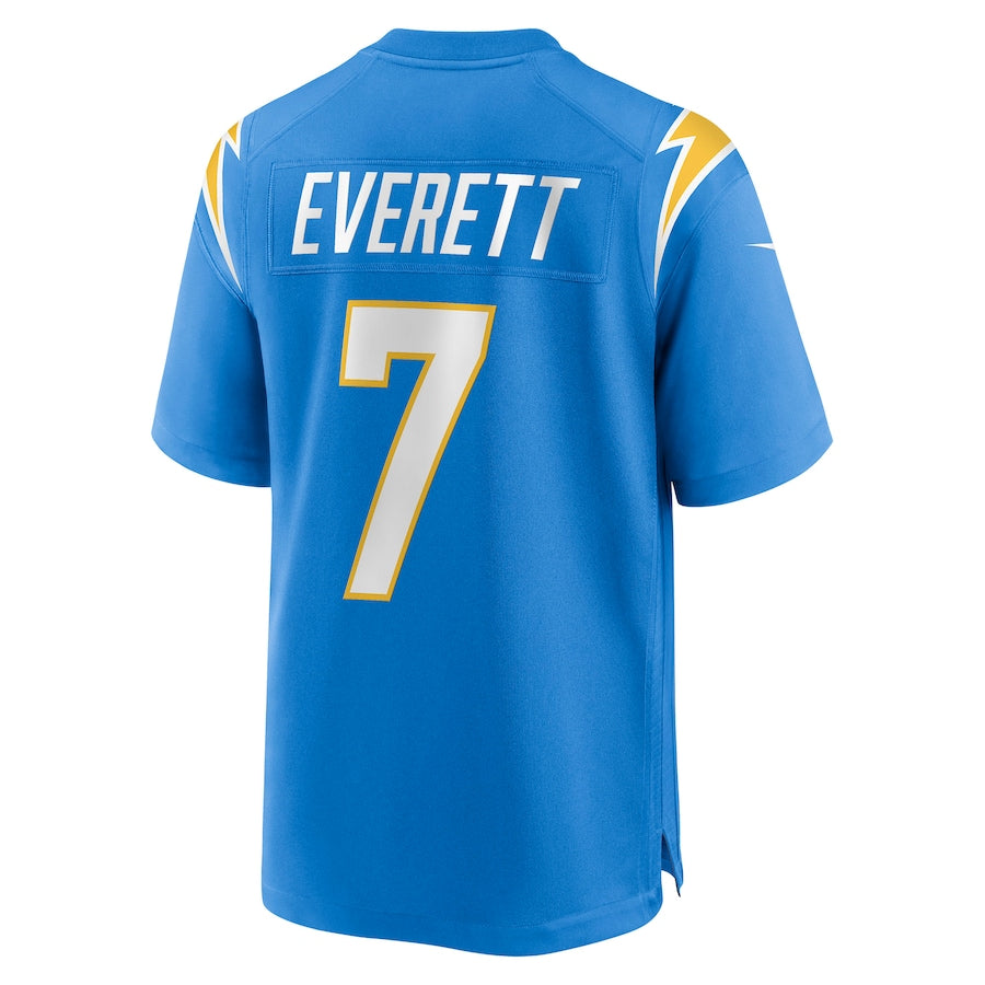 Custom #7 Powder Blue LAC Football Shirt Top